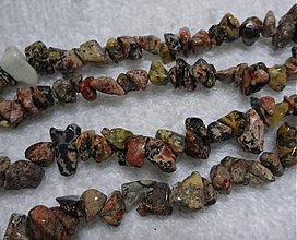 Minerály - Jaspis zlomky-návlek 10cm (leopard) - 1898113