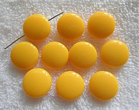 Korálky - COLOR plast "lentilky" 16mm (žltá-10ks) - 1907423