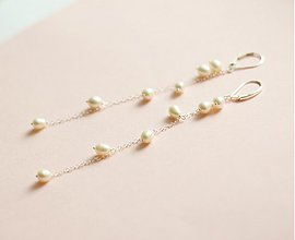 Náušnice - Náušnice perlové dlhé - 1912905