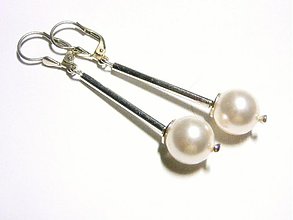 Náušnice - Swarovski perly biele - 1954131