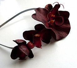 Ozdoby do vlasov - Čelenka "Temná orchidea" - 1956304