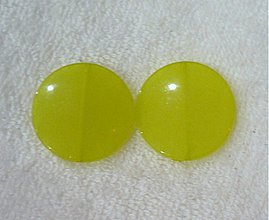 Korálky - MILK plast placka 30mm-1ks (zel.žltá) - 2007493