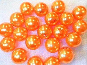 Korálky - GLANCE plast 15mm-1ks (3-orange) - 2029020