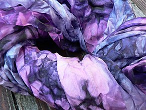 Šály a nákrčníky - Šál velký borůvkový s fialkovým nádechem, 180x90cm - 2033979