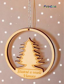 Dekorácie - stromček v guli - veselé vianoce - 2043343