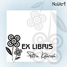 Materiál ručne robený - Razítko EX LIBRIS kvety - 2054423