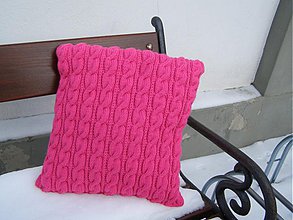 Úžitkový textil - pletené vankúše - 2084581