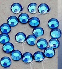 Galantéria - Hotfix kamienky: modré - sapphire, SS10 144 ks - 209811