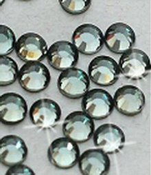 Galantéria - Hotfix kamienky: šedé - black diamond, SS6 144 ks - 209831