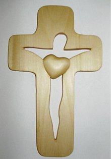 Dekorácie - kríž siluetový malý natur - 2098504
