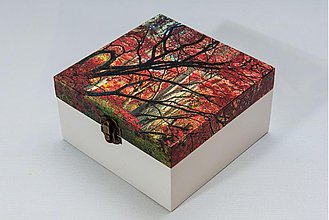 Úložné priestory & Organizácia - Jesenná čajová krabička - 2114508