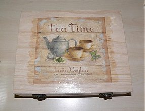 Úložné priestory & Organizácia - Čajová krabica - 12 priečinkov - motív Tea Time II. - 2138039