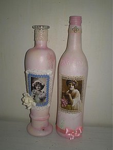 Dekorácie - Fľaša vintage alebo váza - 2204044