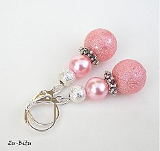 Náušnice - Ružové perličky - 2237322