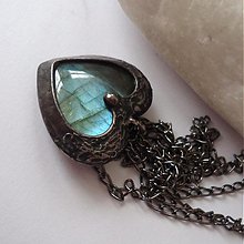 Náhrdelníky - Vodní zrcadlo modré - 2243342