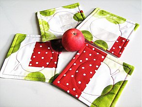 Úžitkový textil - Voní po jablíčkách - podšálečky - 2256555