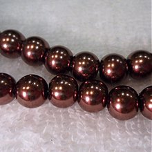 Korálky - Voskované perly 8mm-10ks (hnedá) - 2277305
