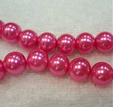 Korálky - Voskované perly 10mm-8ks (ružová) - 2277324