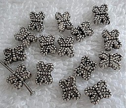Korálky - Kov.motýlik-1ks (5x7mm-platina) - 2298714