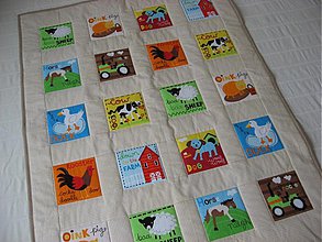 Detský textil - Deka z farebných zvieratiek - 2303421