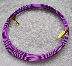 Suroviny - Dekoračný drôt 1mm-5m (fialová) - 2322738