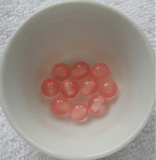 Korálky - Plastové korálky "mačacie oči" 8mm (ružová-10ks) - 2322775