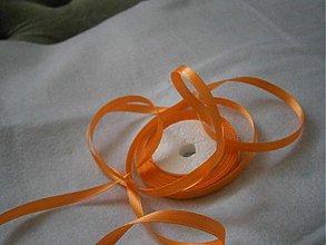Galantéria - saténová stuha- bledo oranžová - 2359730