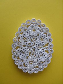 Dekorácie - Čipkované z papiera - veľkonočné vajíčko - 2383737