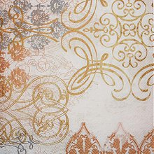 Papier - Glamour Gold white - Pôvab ornamentov - 2401868