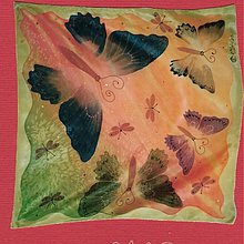 Šatky - Hodvábna šatka motýle - 2403411