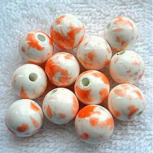 Korálky - Porcelán 12mm-1ks (oranžová) - 2411102