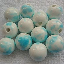 Korálky - Porcelán 12mm-1ks (modrá) - 2411107