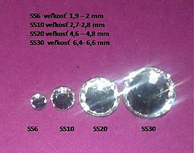 Galantéria - Hotfix kamienky: strieborné - crystal, SS30 - 72ks - 2431395