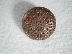 Galantéria - gombík kovový s ornamentom - 2441617