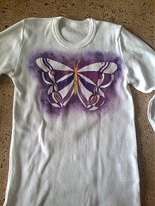 Topy, tričká, tielka - motýľ pre Leu - 24696