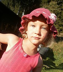 Detské čiapky - holčička malinová - 2486184