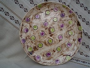 Nádoby - Bodkovaný tanier 25cm - 2529747