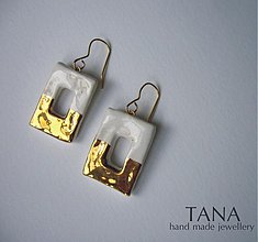 Náušnice - Tana šperky-keramika/zlato - 2546964