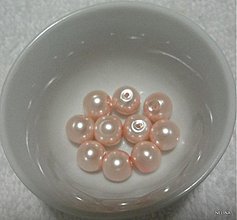 Korálky - Voskované perly 8mm-10ks (ružová svetlá) - 2554075