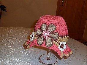 Detské čiapky - Ruzovo- hnedy klobucik - 2601514