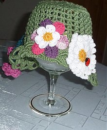 Detské čiapky - Letny kvetinkovy pestrofarebny - 2603202