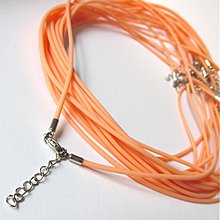 Komponenty - Silikónový náhrdelník (Svetlý oranžový) - 2609018