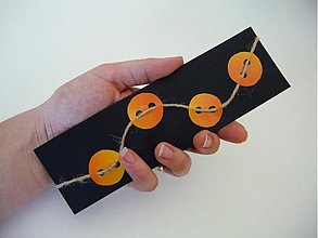 Papiernictvo - Záložka orange gombíky - 2612347