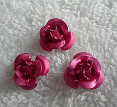 Korálky - Kovová ružička 12mm-1ks (9-fuchsia) - 2620924
