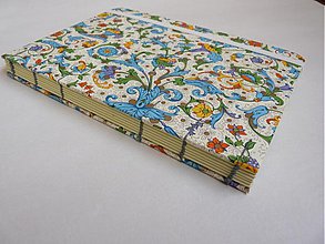 Papiernictvo - Romantický deník A5 - květy a ovoce - 2622466