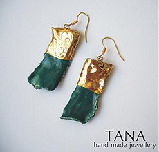 Náušnice - Tana šperky - keramika/zlato - 2671505