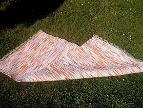 Úžitkový textil - Koberec oranžový melír 170x74cm - 2696069