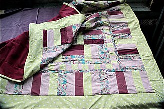 Úžitkový textil - Fresh style patchworková deka - 2711546