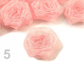 Galantéria - Ruža ružová organzová 20 mm PC-0,30 - 2748930