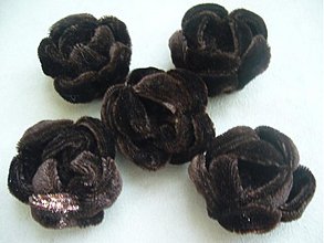Galantéria - Kvetina zamatová 45 mm hnedá PC-0,50 - 2748947